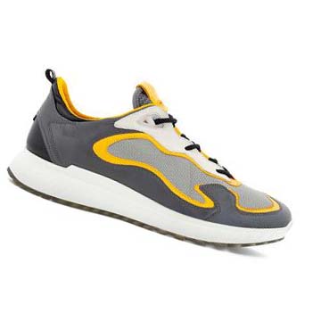 Men's Ecco St.1 Laced Sneakers Grey / Silver | SG 648GSO